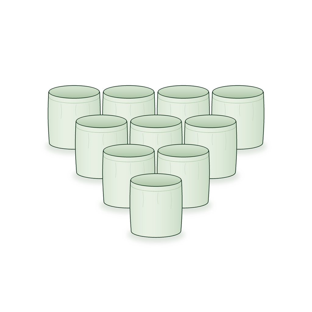 Pack of 10: ten 24 × 24 inch round grow bags arranged together