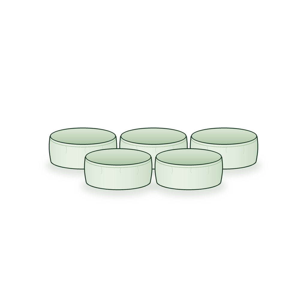 Pack of 5: five 24 × 9 inch round grow bags arranged together