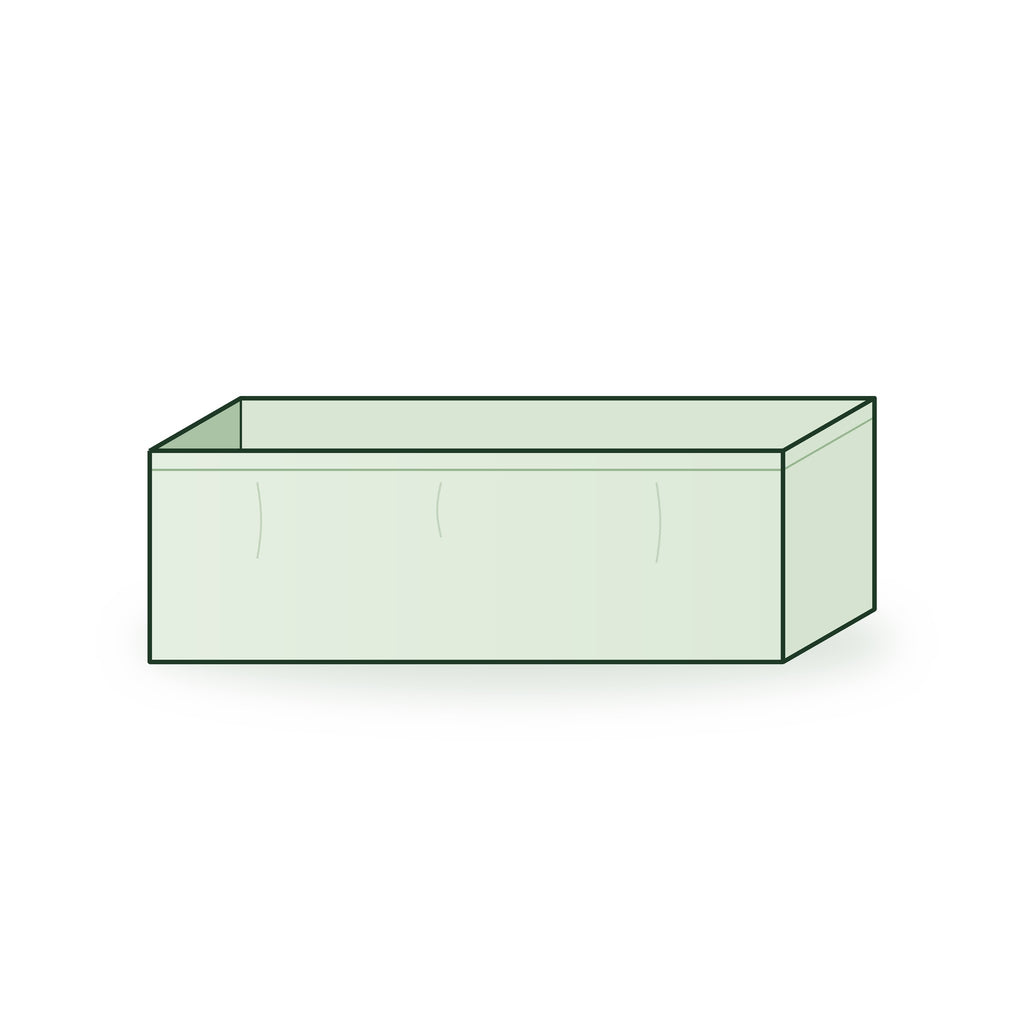 36 × 12 × 12 inch rectangular grow bag, illustrated on a white background
