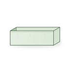 36 × 12 × 12 inch rectangular grow bag, illustrated on a white background