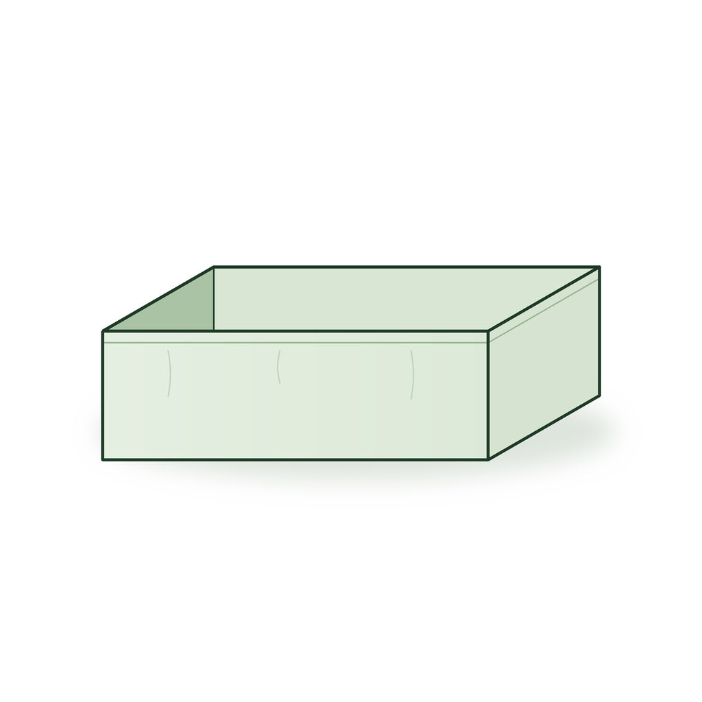 36 × 24 × 12 inch rectangular grow bag, illustrated on a white background
