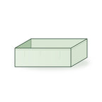 36 × 24 × 12 inch rectangular grow bag, illustrated on a white background