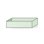 48 × 24 × 12 inch rectangular grow bag, illustrated on a white background