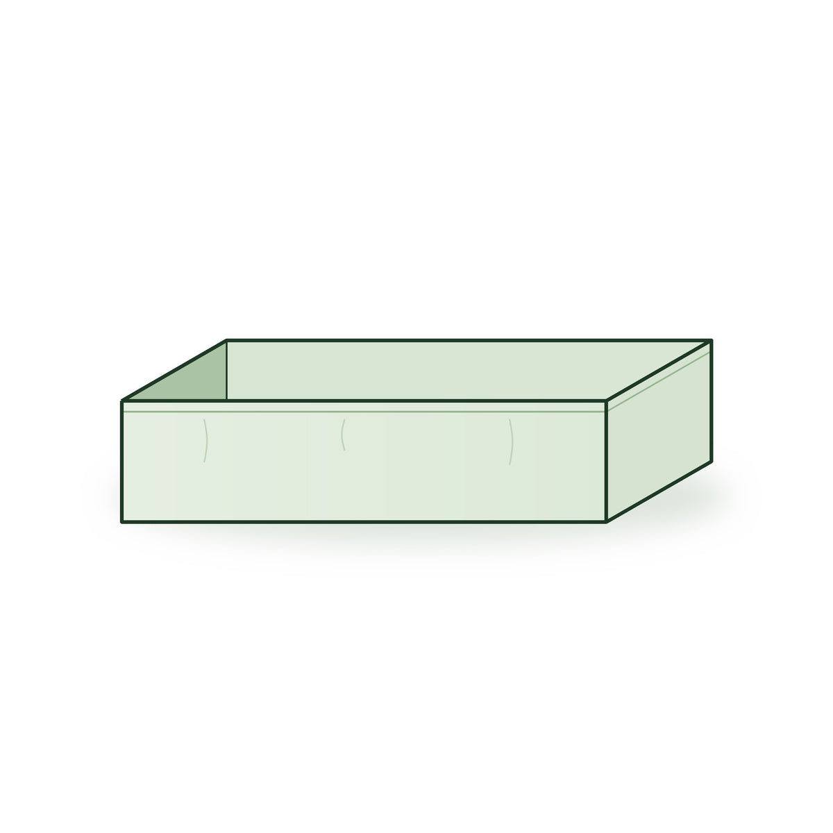 48 × 24 × 12 inch rectangular grow bag, illustrated on a white background