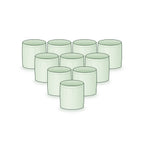 Pack of 10: ten 9 × 9 inch round grow bags arranged together