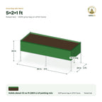 Grow Bag with Stand – 5×2×1 ft size guide with dimensions and how many pots it holds