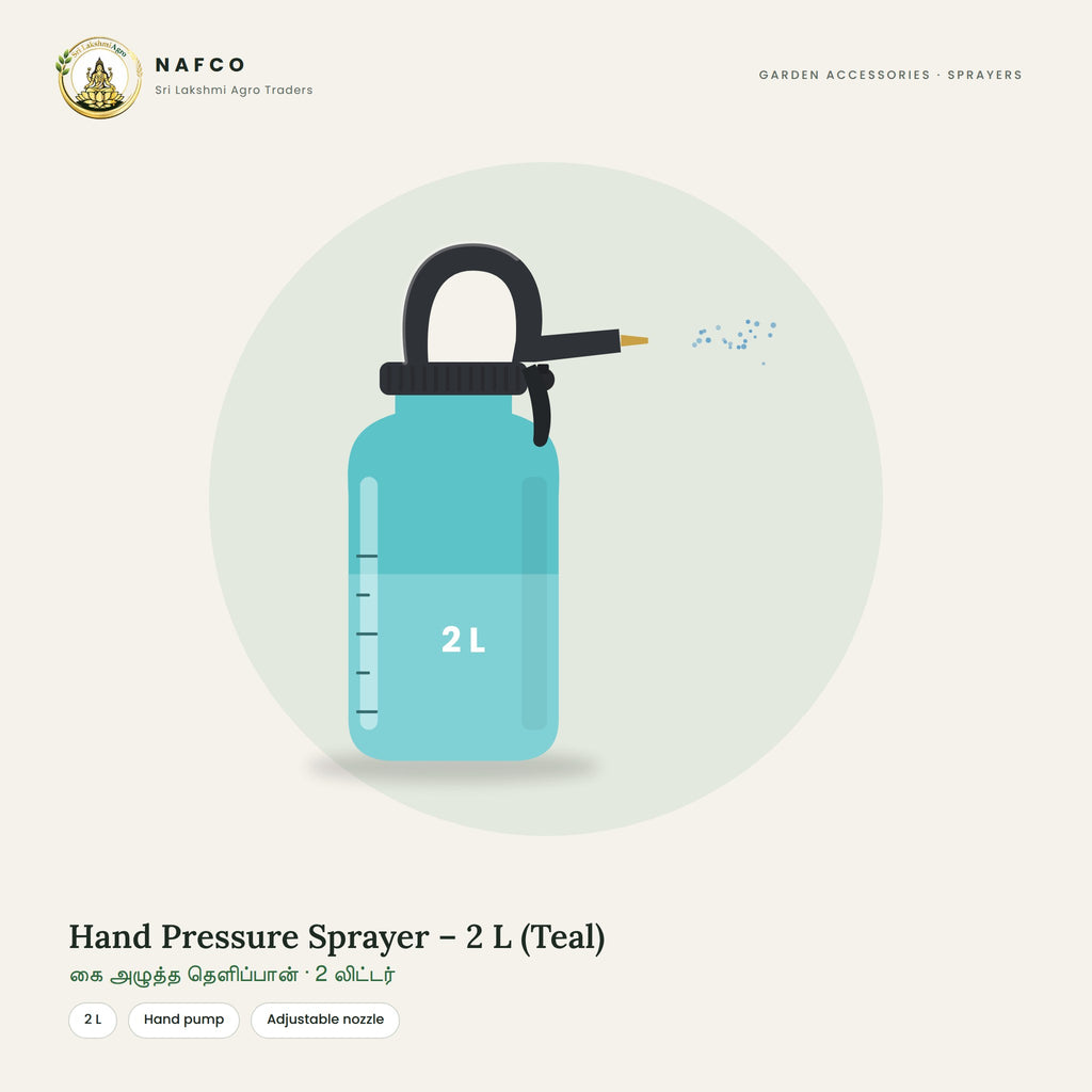 Hand Pressure Sprayer – 2 L (Teal)
