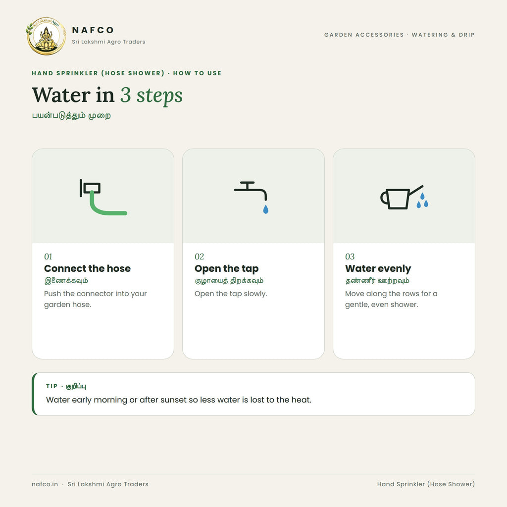 Hand Sprinkler (Hose Shower) – how to use