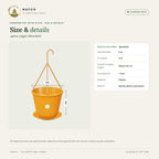 Hanging Pot with Plate – size and details
