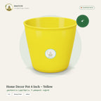 Home Decor Pot 4 Inch – Yellow