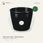 Indoor Pot 6 Inch – Black (Classic)