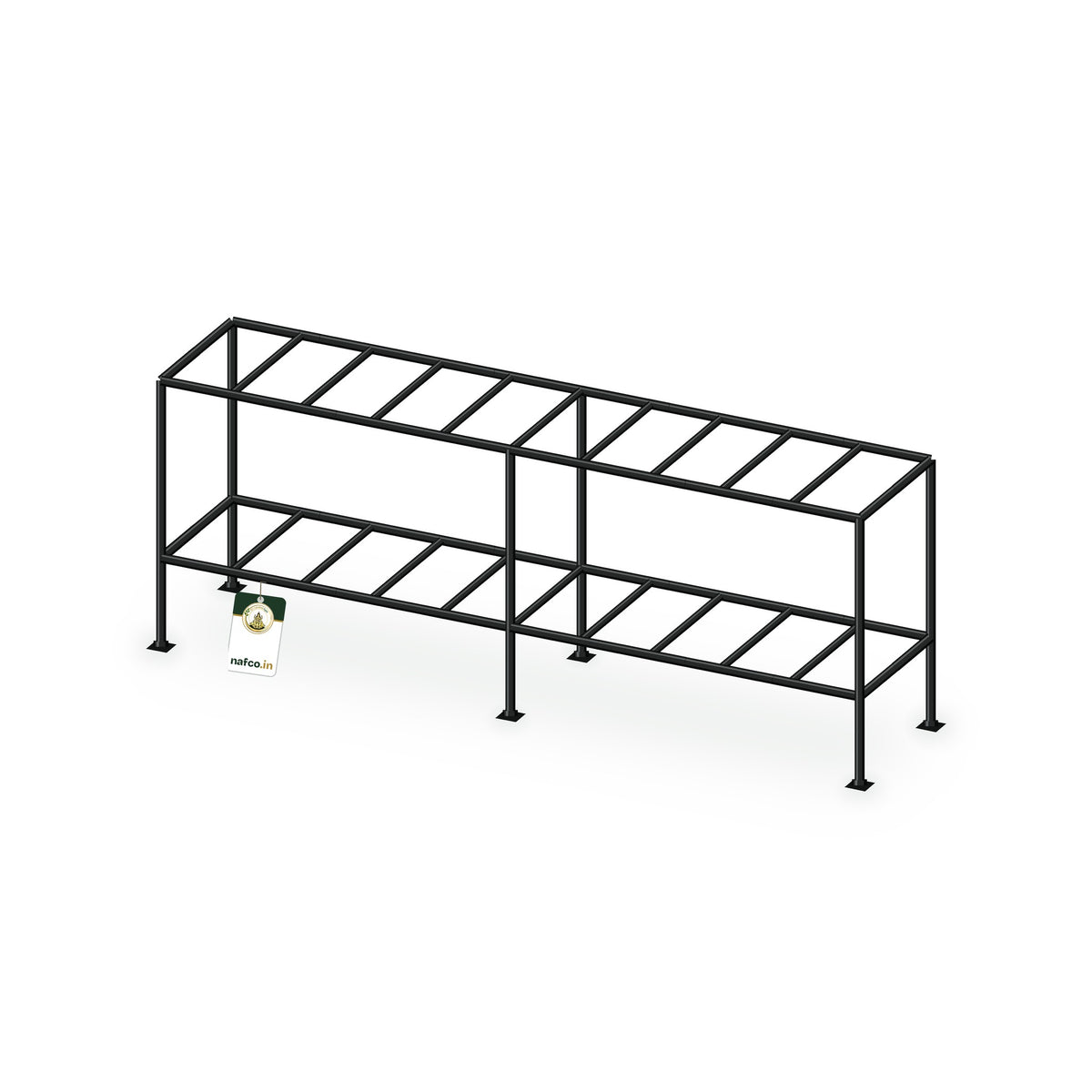 Iron Double Layer Stand – 48×10×18×6 in, Sri Lakshmi Agro plant stand on a white background