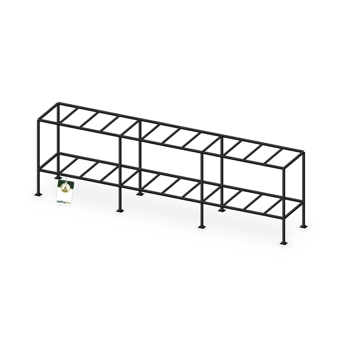 Iron Double Layer Stand – 60×10×18×6 in, Sri Lakshmi Agro plant stand on a white background