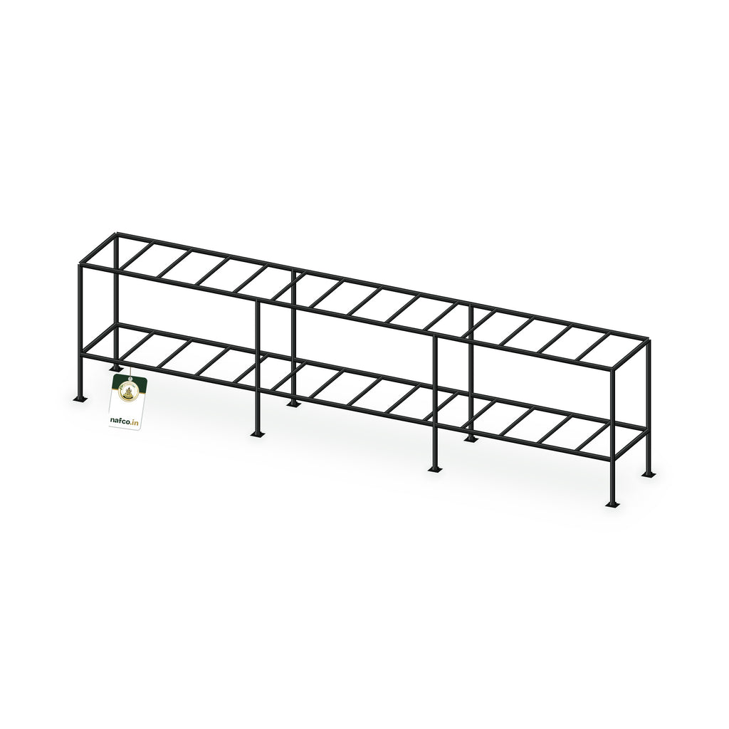 Iron Double Layer Stand – 72×10×18×6 in, Sri Lakshmi Agro plant stand on a white background