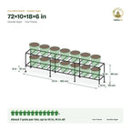 Iron Double Layer Stand – 72×10×18×6 in size guide with dimensions and how many pots it holds