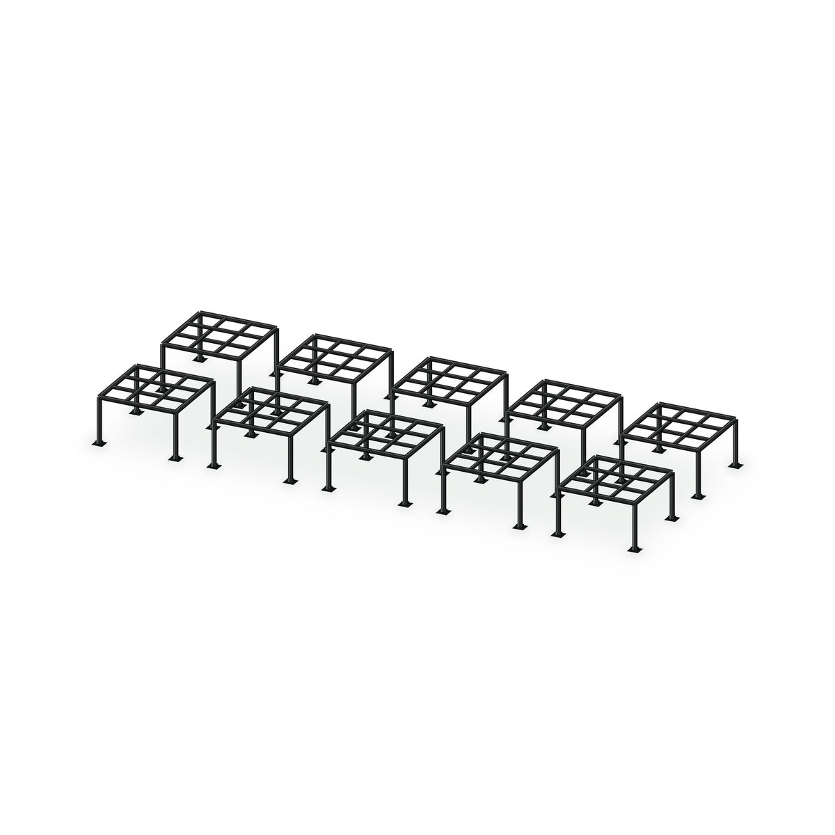 Iron Square Stand – 10×10 in, Pack of 10, Sri Lakshmi Agro plant stand on a white background