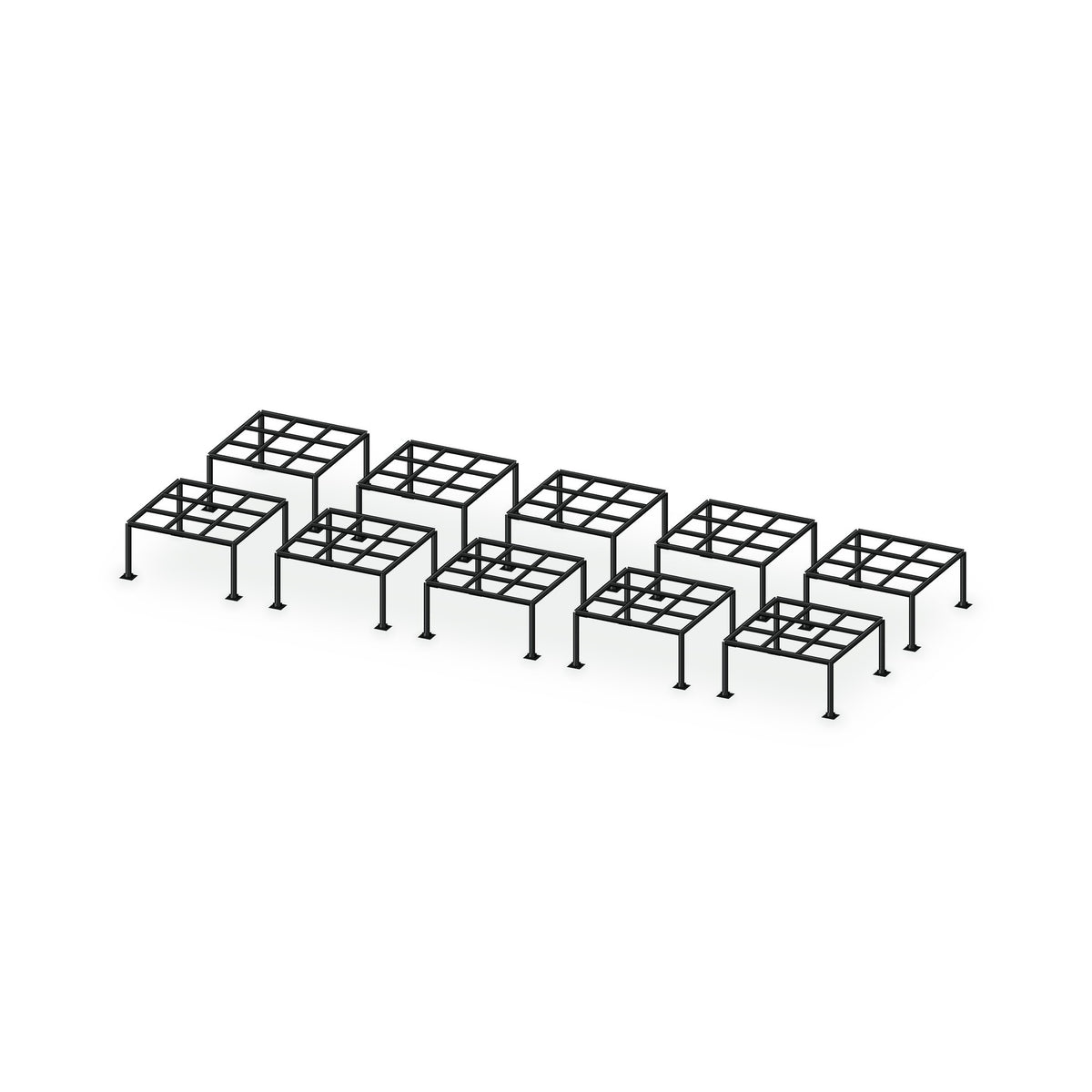 Iron Square Stand – 12×12 in, Pack of 10, Sri Lakshmi Agro plant stand on a white background