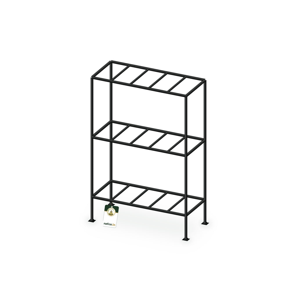 Iron Three Layer Stand – 24×10×36×6 in, Sri Lakshmi Agro plant stand on a white background
