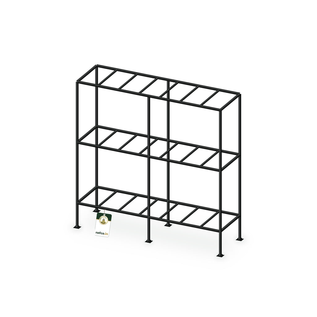 Iron Three Layer Stand – 36×10×36×6 in, Sri Lakshmi Agro plant stand on a white background