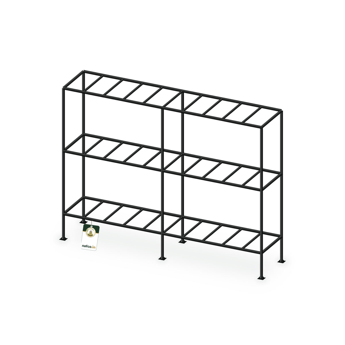 Iron Three Layer Stand – 48×10×36×6 in, Sri Lakshmi Agro plant stand on a white background