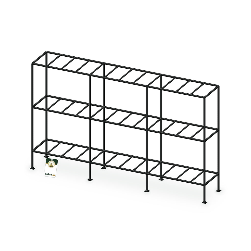 Iron Three Layer Stand – 60×10×36×6 in, Sri Lakshmi Agro plant stand on a white background