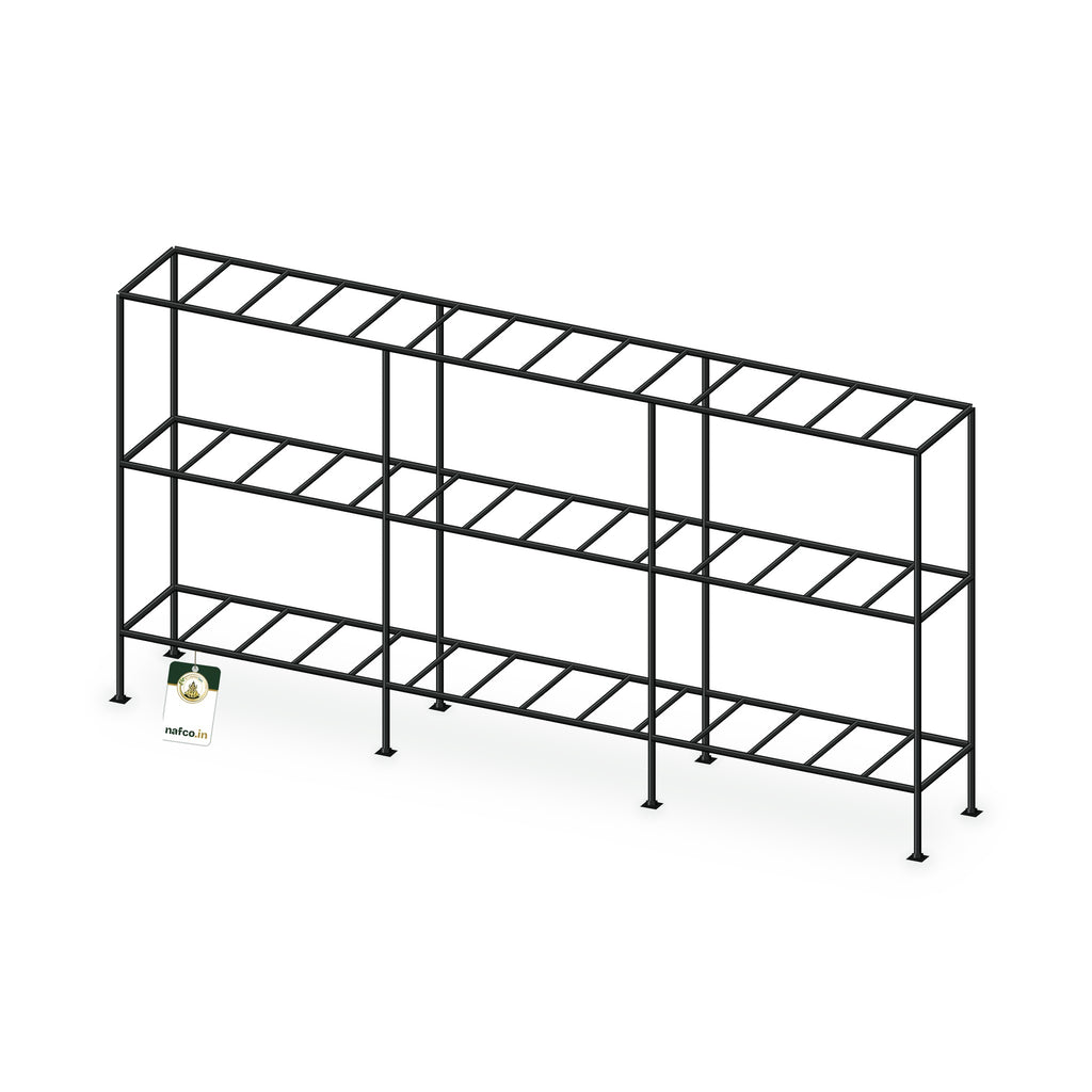 Iron Three Layer Stand – 72×10×36×6 in, Sri Lakshmi Agro plant stand on a white background