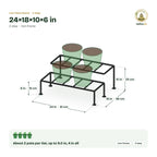 Iron Two Step Stand – 24×18×10×6 in size guide with dimensions and how many pots it holds
