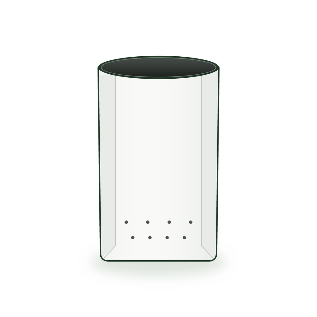 24 × 24 × 40 cm LDPE grow bag with drainage holes, illustrated on a white background