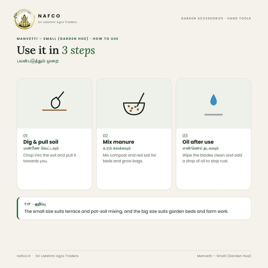 Manvetti – Small (Garden Hoe) – how to use