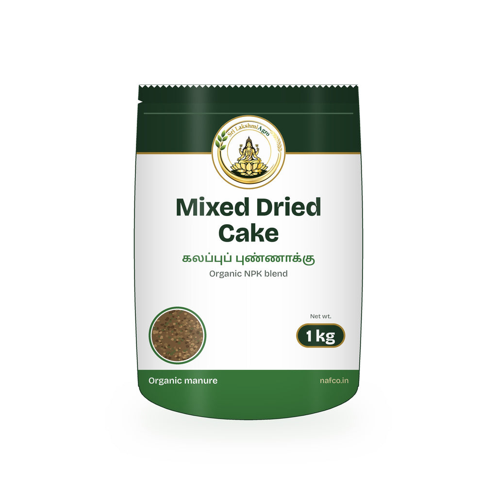 Mixed Dried Cake – 1 kg in a Sri Lakshmi Agro stand-up pouch