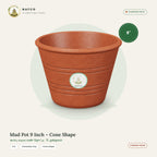 Mud Pot 9 Inch – Cone Shape