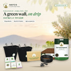 Plug & Play Vertical Wall Garden – 10 Pots + Drip – the kit on a terrace