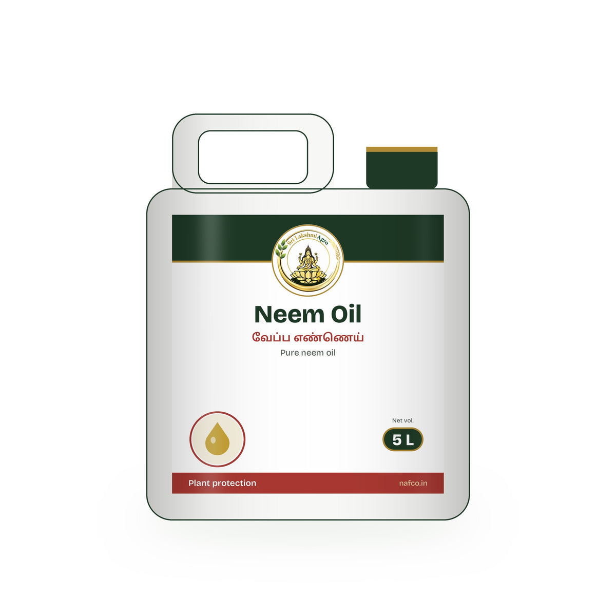 Neem Oil – 5 L in a Sri Lakshmi Agro jerry can