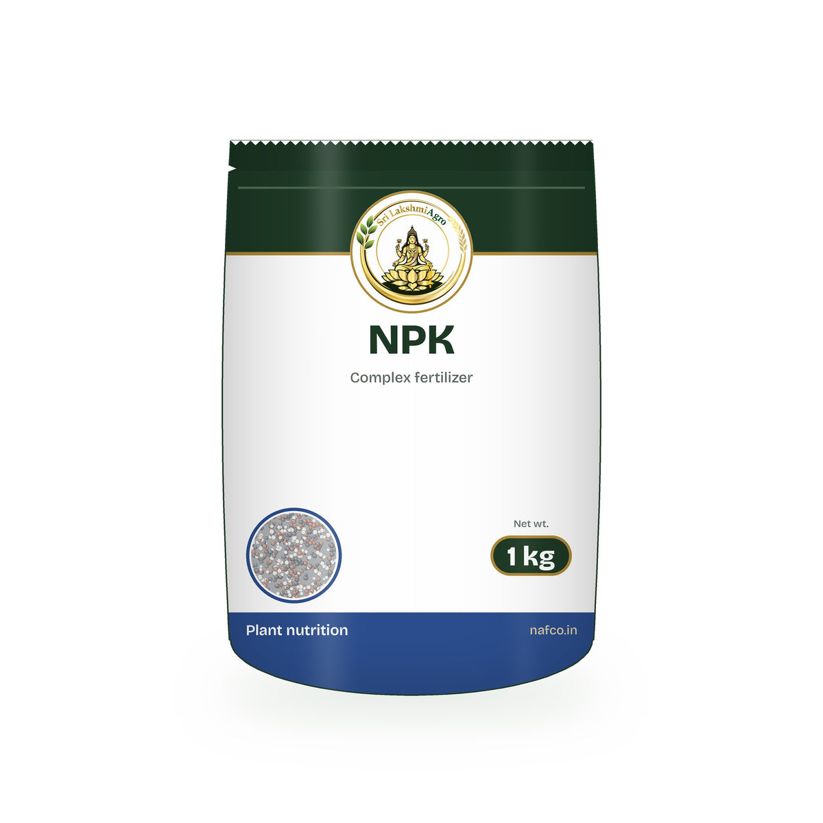 NPK – 1 kg in a Sri Lakshmi Agro stand-up pouch