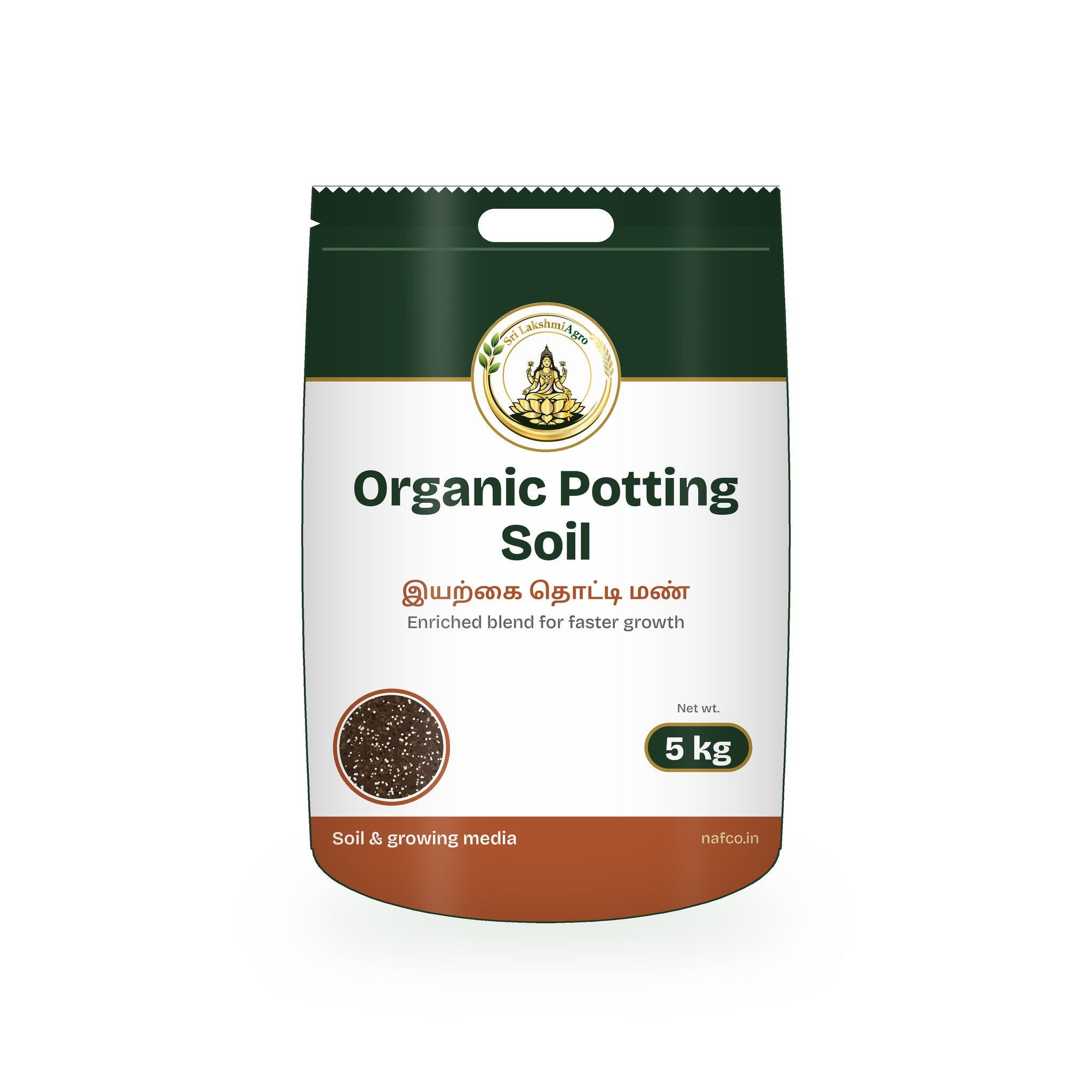 Organic Potting Soil – 5 kg in a Sri Lakshmi Agro bag