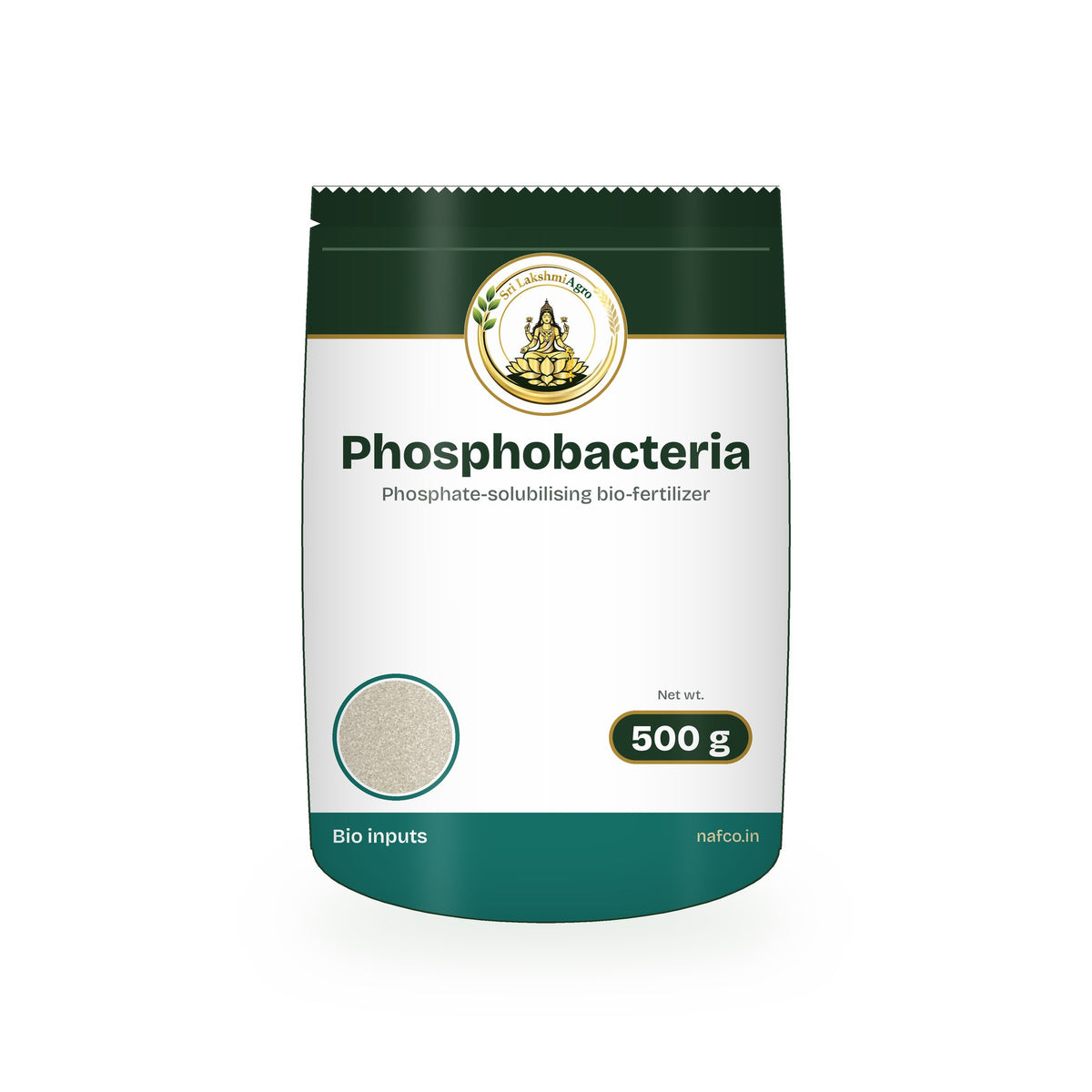 Phosphobacteria – 500 g in a Sri Lakshmi Agro stand-up pouch