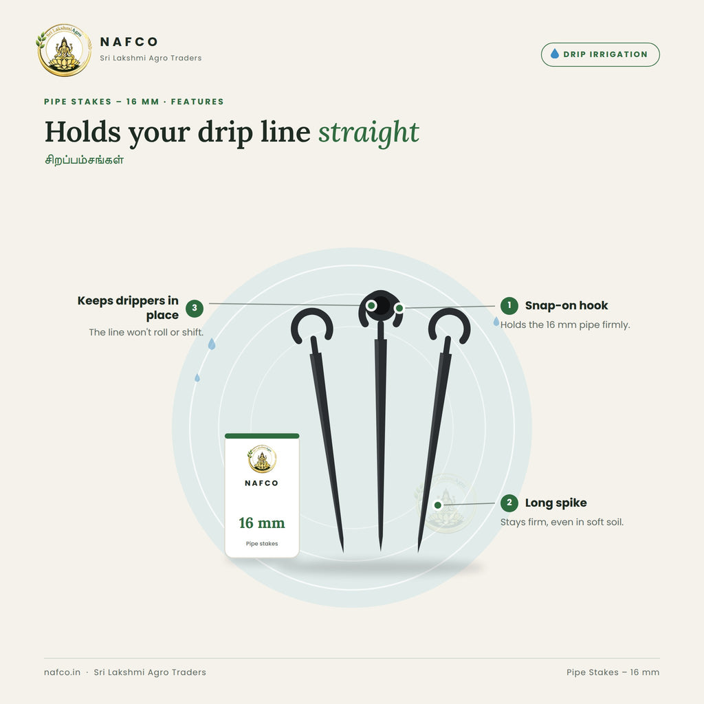 Pipe Stakes – 16 mm – features