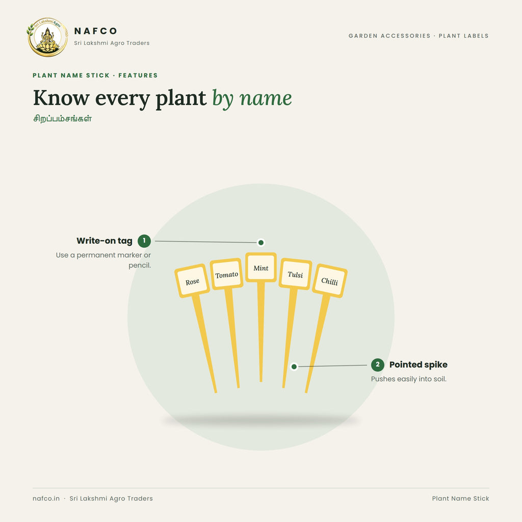 Plant Name Stick – features