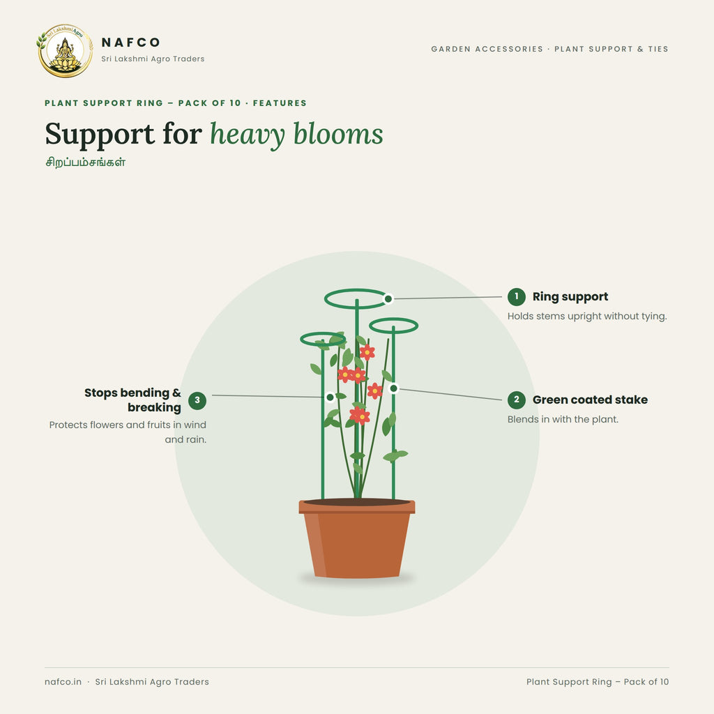 Plant Support Ring – Pack of 10 – features