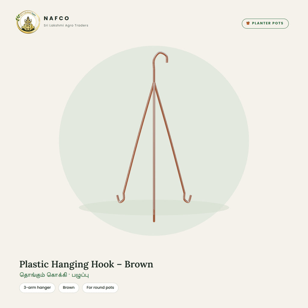 Plastic Hanging Hook – Brown