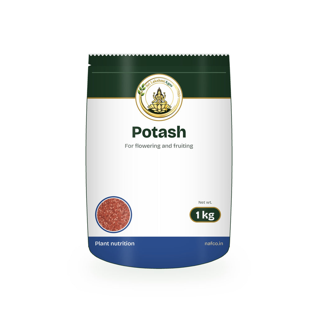 Potash – 1 kg in a Sri Lakshmi Agro stand-up pouch