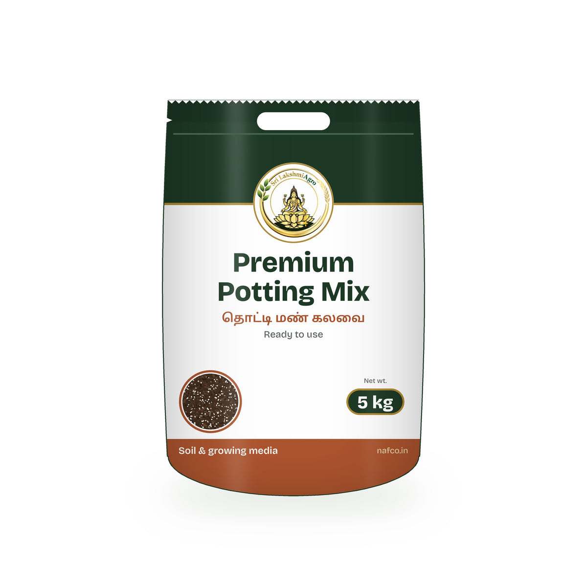 Premium Potting Mix – 5 kg in a Sri Lakshmi Agro bag