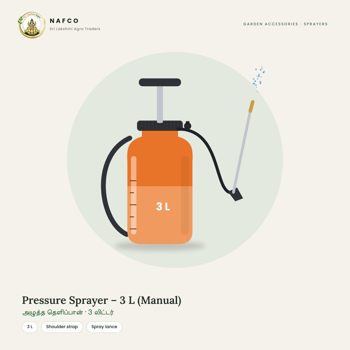 Pressure Sprayer – 3 L (Manual)