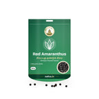 Red Amaranthus Seeds – 100 g: Sri Lakshmi Agro seed packet with a window showing the seeds