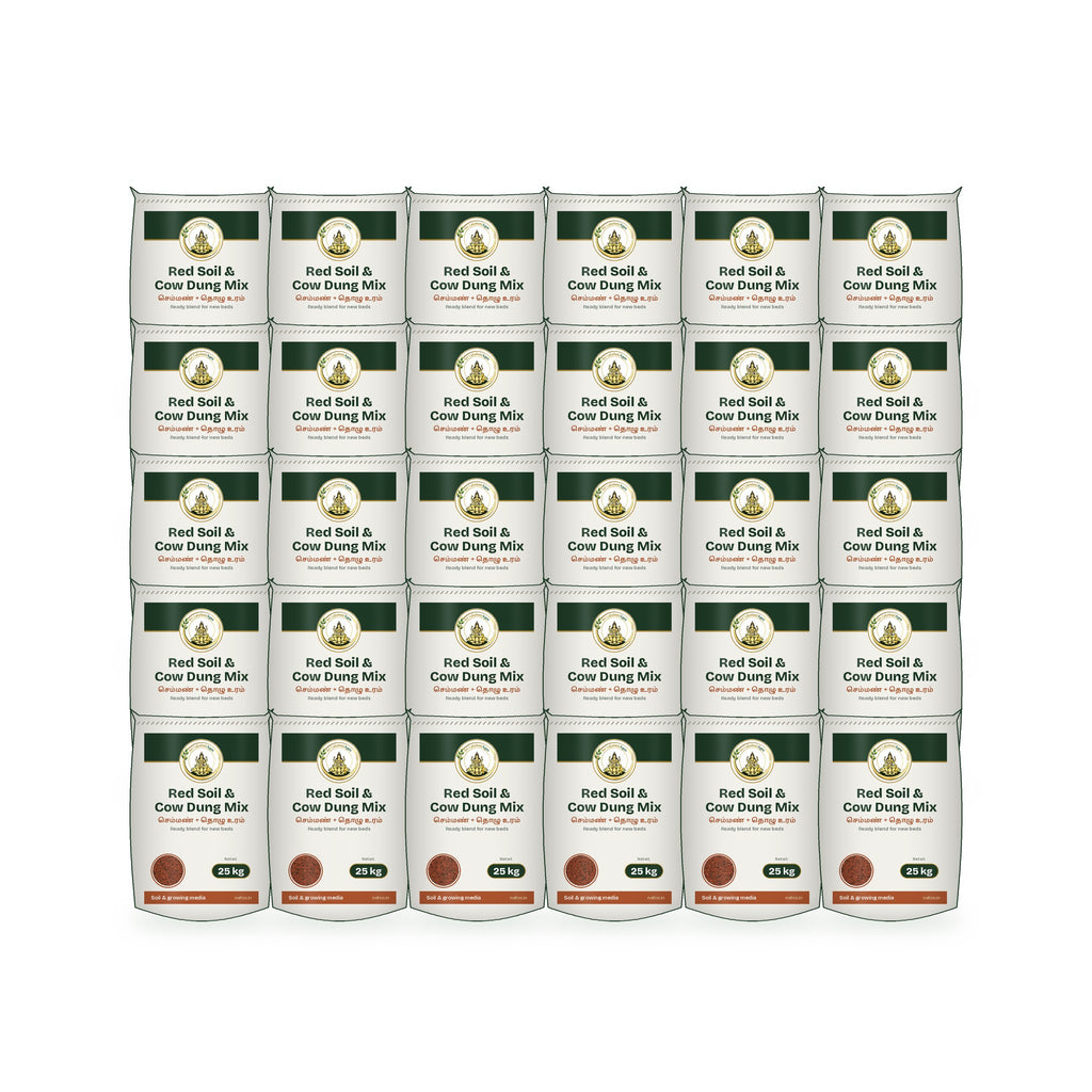 Red Soil & Cow Dung Mix – 25 kg, Pack of 30: Sri Lakshmi Agro packs grouped together