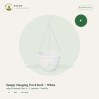 Sanjay Hanging Pot 8 Inch – White