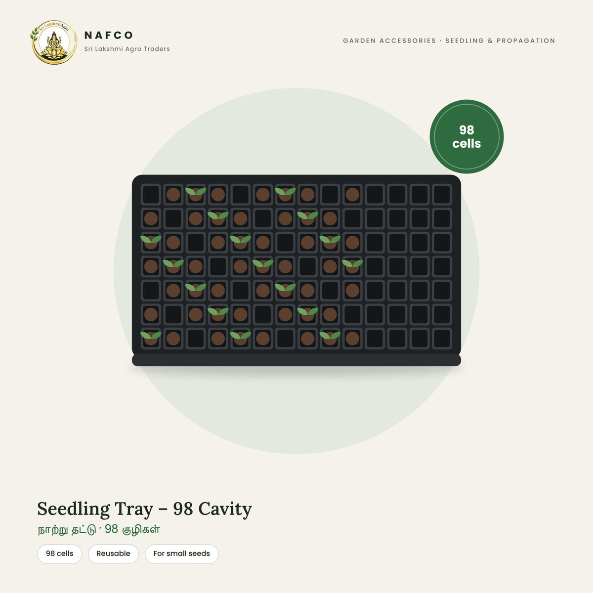 Seedling Tray – 98 Cavity