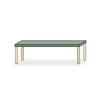 Single-tier plant stand with a grid shelf on four legs