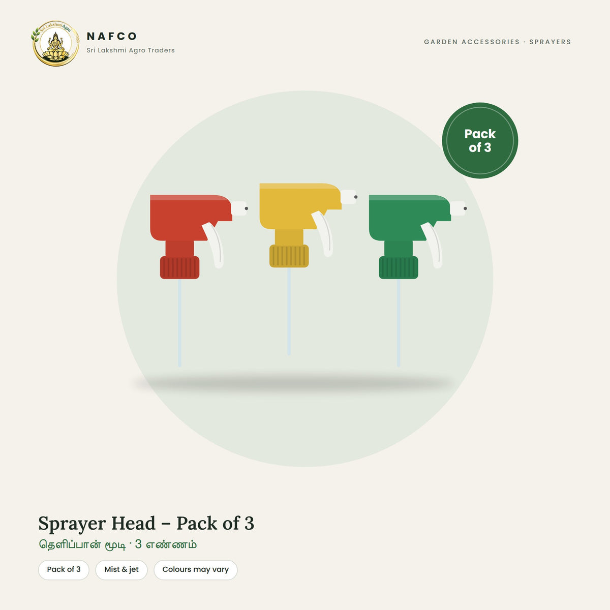 Sprayer Head – Pack of 3
