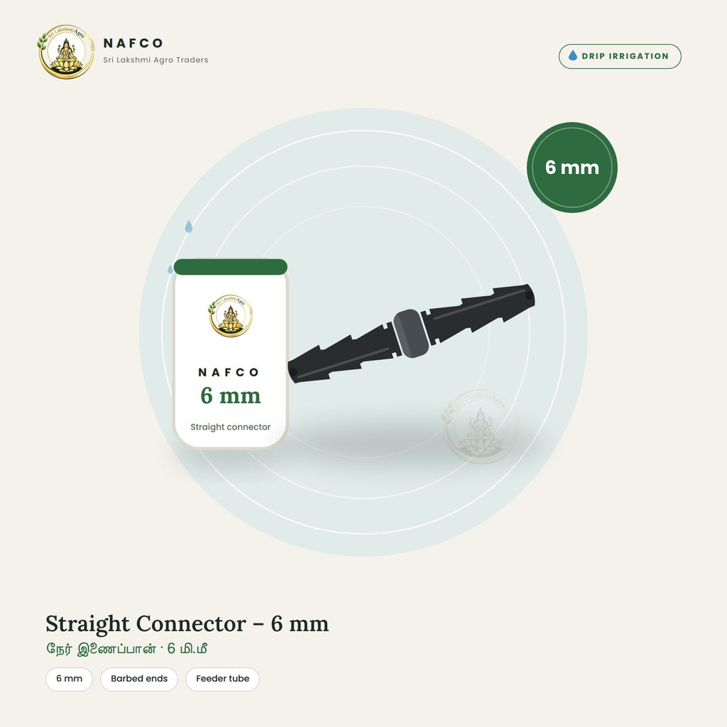 Straight Connector – 6 mm